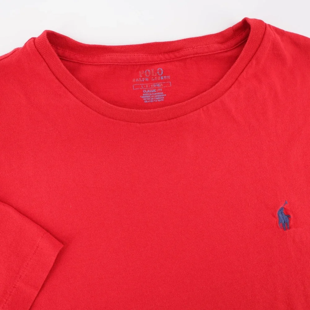 Polo Ralph Lauren Classic Fit Cotton T-Shirt Red‎ Mens Large Crew Neck